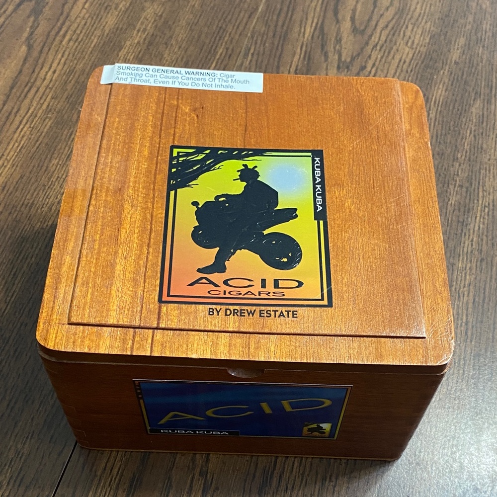 Acid Cigars by Drew Estate wooden cigar box